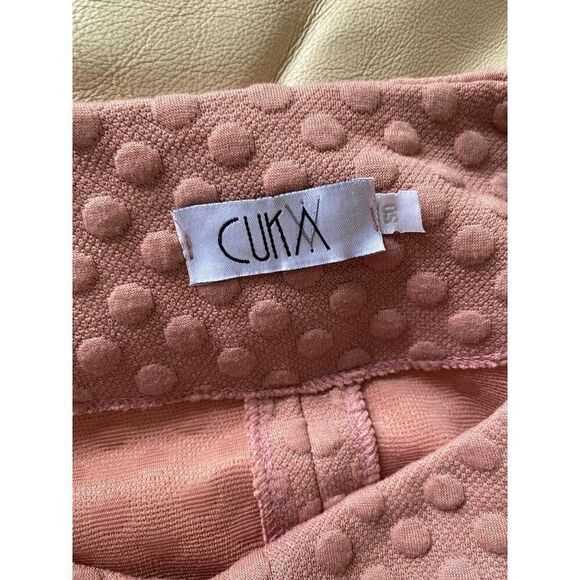 Cuk Shirt Top Pink Dusty Rose Asymmetrical Polkadot One Size Pink Blouse - Picture 7 of 7